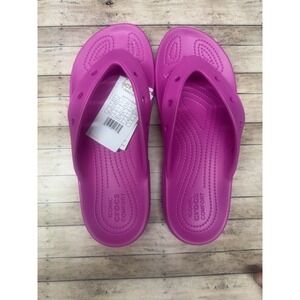 Crocs Womens Slippers Size W10/M8 Thong Flipflop NWOB Hot Pink